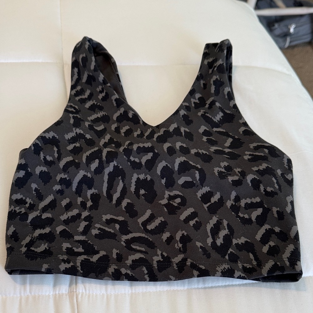 Aerie Black Leopard Print Bra